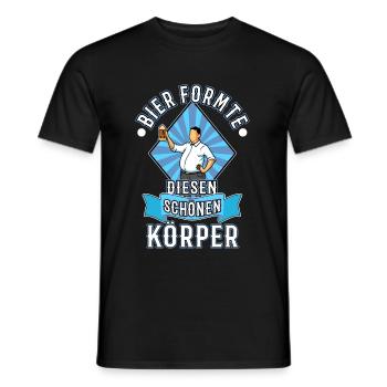 Bier formte diesen schönen Körper - Männer T-Shirt - Schwarz - Vorne - AI Model Male 178 light (178cm)