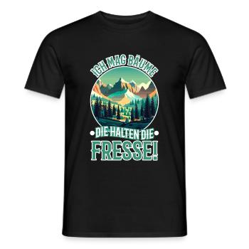I like trees that hold the food - Men's T-Shirt - black - Front - AI Model Male 178 light (178cm)
