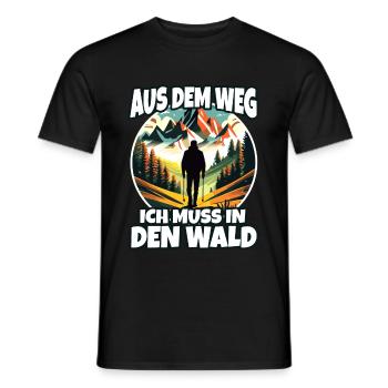 Aus dem weg ich muss in den Wald - Männer T-Shirt - Schwarz - Vorne - AI Model Male 178 light (178cm)