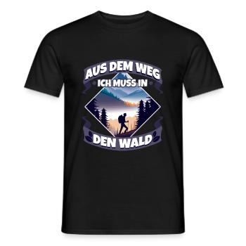 Aus dem weg ich muss in den Wald - Männer T-Shirt - Schwarz - Vorne - AI Model Male 178 light (178cm)