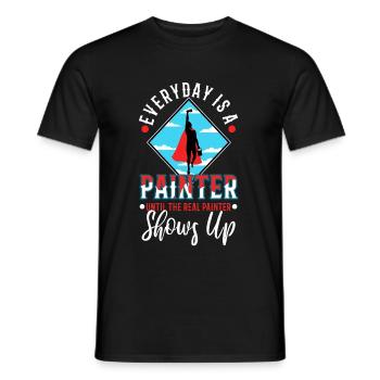 Tout le monde est peintre jusqu’au vrai peintre - T-shirt homme - noir - Devant - AI Model Male 178 light (178cm)