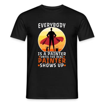 Tout le monde est peintre jusqu’au vrai peintre - T-shirt homme - noir - Devant - AI Model Male 178 light (178cm)