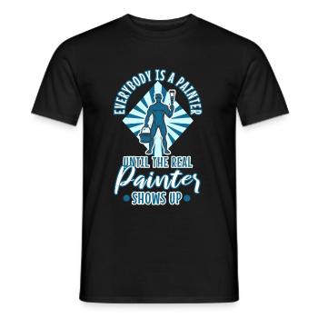 Tout le monde est peintre jusqu’au vrai peintre - T-shirt homme - noir - Devant - AI Model Male 178 light (178cm)