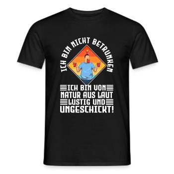 I'm not drunk, nature loud, funny and - Men's T-Shirt - black - Front - AI Model Male 178 light (178cm)