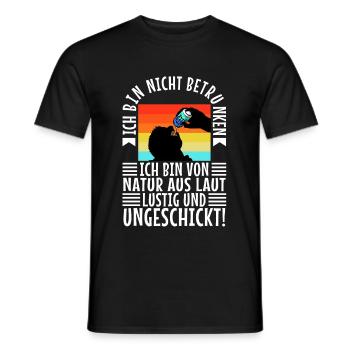 I'm not drunk, nature loud, funny and - Men's T-Shirt - black - Front - AI Model Male 178 light (178cm)