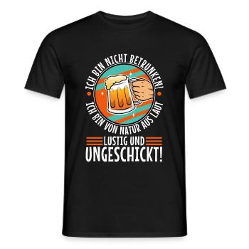 I'm not drunk, nature loud, funny and - Men's T-Shirt - black - Front - AI Model Male 178 light (178cm)