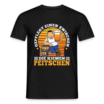 Gepflegt einen zwischen die Kiemen peitschen - Männer T-Shirt - Schwarz - Vorne - AI Model Male 178 light (178cm)