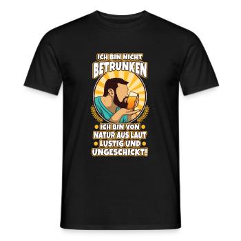 I'm not drunk, nature loud, funny and - Men's T-Shirt - black - Front - AI Model Male 178 light (178cm)
