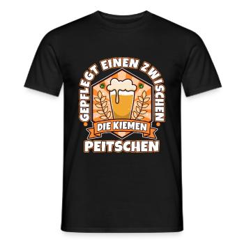 Gepflegt einen zwischen die Kiemen peitschen - Männer T-Shirt - Schwarz - Vorne - AI Model Male 178 light (178cm)
