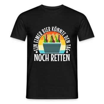A bucket of beer could still save the day - Men's T-Shirt - black - Front - AI Model Male 178 light (178cm)