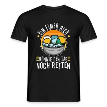 A bucket of beer could still save the day - Men's T-Shirt - black - Front - AI Model Male 178 light (178cm)