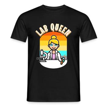 Lab Queen - Männer T-Shirt - Schwarz - Vorne - AI Model Male 178 light (178cm)
