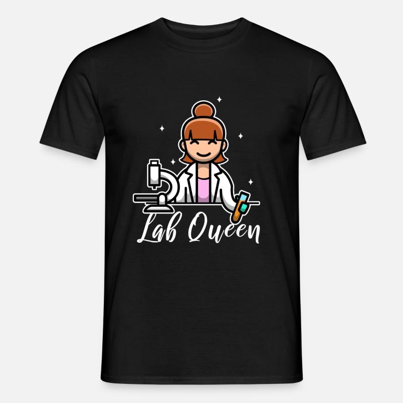 Lab Queen - Männer T-Shirt - Schwarz
