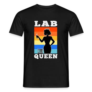 Lab Queen - Männer T-Shirt - Schwarz - Vorne - AI Model Male 178 light (178cm)