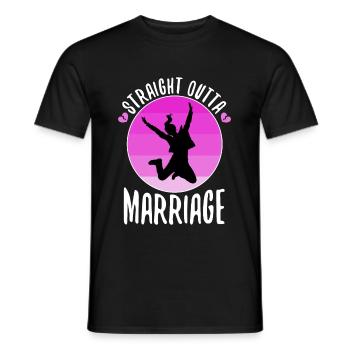 Mariage tout droit sorti - T-shirt homme - noir - Devant - AI Model Male 178 light (178cm)
