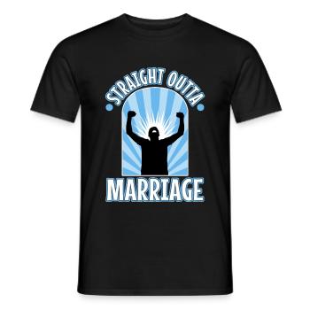 Mariage tout droit sorti - T-shirt homme - noir - Devant - AI Model Male 178 light (178cm)