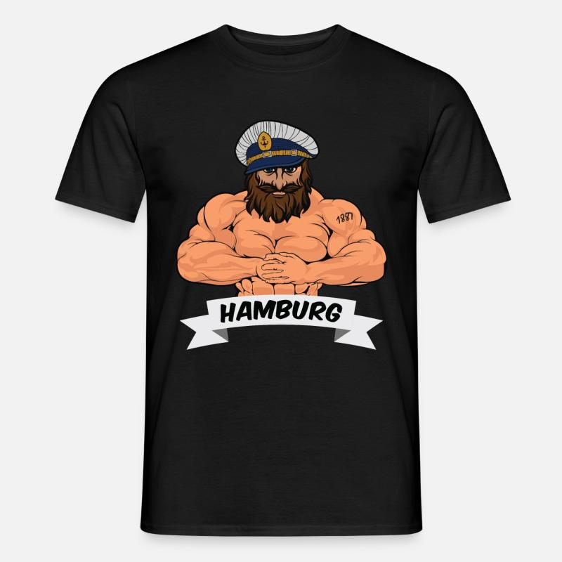 Hamburger Matrose - Männer T-Shirt - Schwarz