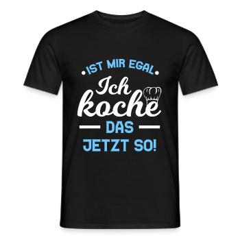 Ça ne me dérange pas de cuisiner le dire maintenant - T-shirt homme - noir - Devant - AI Model Male 178 light (178cm)