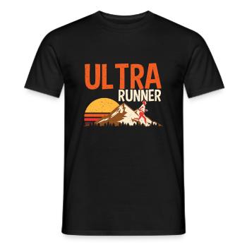 Ultra Marathon Läufer Retro Wettkampf Geschenk - Männer T-Shirt - Schwarz - Vorne - AI Model Male 178 light (178cm)