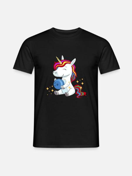 Bowling Unicorn Unicorn Comic Glitter Sweet Gift - Men's T-Shirt - black