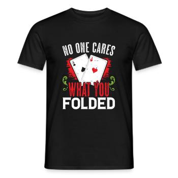 Poker Saying Funny Poker Sayings Skat Gift - Men's T-Shirt - black - Front - AI Model Male 178 light (178cm)