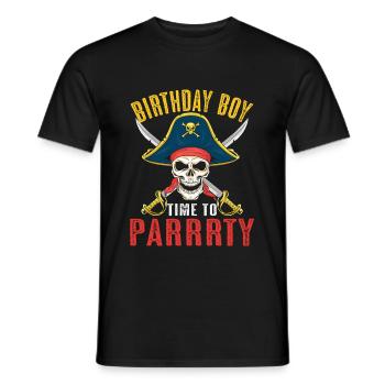 Birthday Boy Pirate Children's Birthday Son Gift - Men's T-Shirt - black - Front - AI Model Male 178 light (178cm)