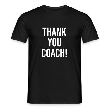 Thank you coach goodbye coach farewell spell - Men's T-Shirt - black - Front - AI Model Male 178 light (178cm)