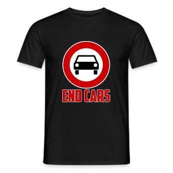 End Cars Anti Voiture Contre les voitures - T-shirt homme - noir - Devant - AI Model Male 178 light (178cm)