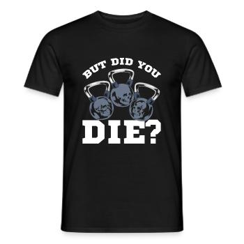 Balle haltère kettlebell fitness entraînement sportif - T-shirt homme - noir - Devant - AI Model Male 178 light (178cm)