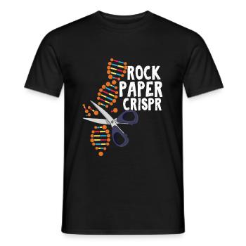 Rock Paper Crispr Gentechnik Gentechniker Biologie - Männer T-Shirt - Schwarz - Vorne - AI Model Male 178 light (178cm)
