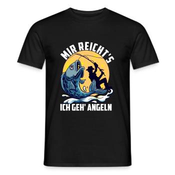 Me Reicht's I Go Fishing Fishing Fishing Fishing - Men's T-Shirt - black - Front - AI Model Male 178 light (178cm)