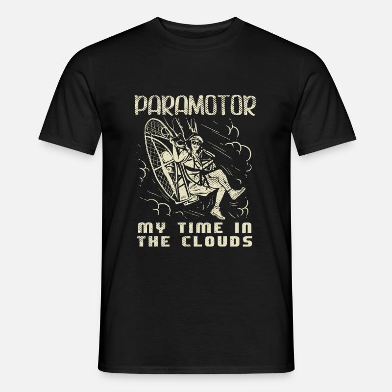 Paramotor Powered Paragliding - Men's T-Shirt - black