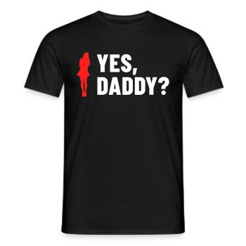Yes Daddy | BDSM unterwürfiges Daddy Shirt - Männer T-Shirt - Schwarz - Vorne - AI Model Male 178 light (178cm)