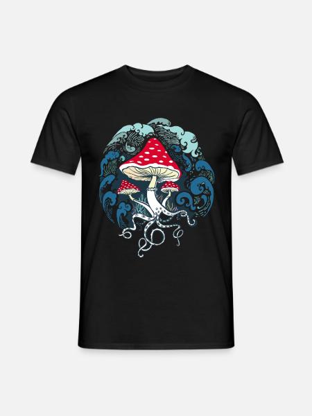 Toadstool toadstools - Men's T-Shirt - black