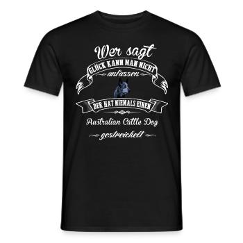 Australian Cattle Dog Bonheur - T-shirt homme - noir - Devant - AI Model Male 178 light (178cm)