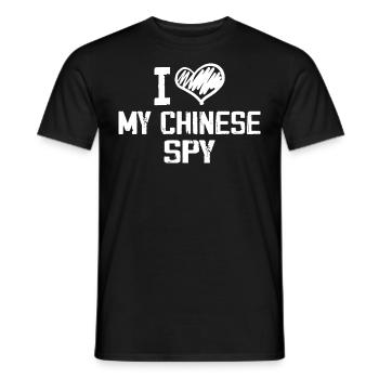 I Love My Chinese Spy - T-shirt homme - noir - Devant - AI Model Male 178 light (178cm)