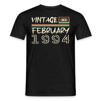 Februar 1984 Bestes Geschenk Februar 1984 - Männer T-Shirt - Schwarz - Vorne - AI Model Male 178 light (178cm)