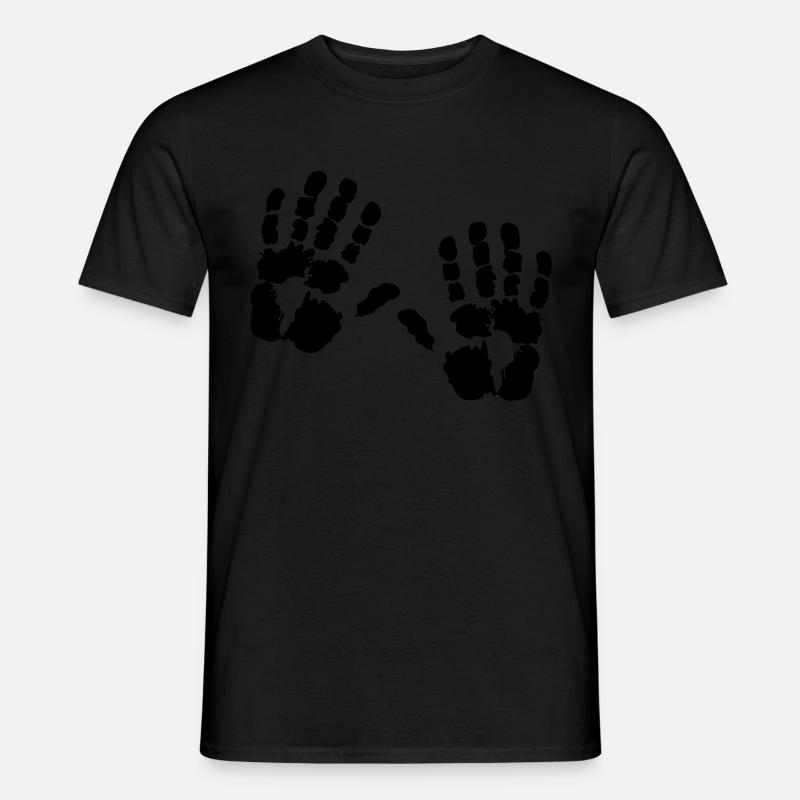 Handprint hand - Men's T-Shirt - black