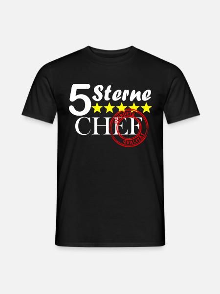 5 Sterne chef - Männer T-Shirt - Schwarz