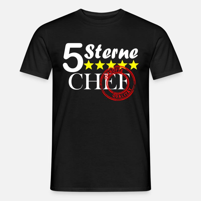 5 Sterne chef - Männer T-Shirt - Schwarz