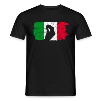 Italy gesture flag Italian - Men's T-Shirt - black - Front - AI Model Male 178 light (178cm)