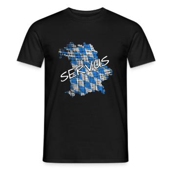 Servus Bayern - Männer T-Shirt - Schwarz - Vorne - AI Model Male 178 light (178cm)