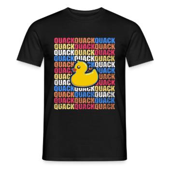 Quiet duck Quack duck gift Baden - Men's T-Shirt - black - Front - AI Model Male 178 light (178cm)
