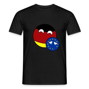 Country Ball Germany EU - Brexit - Men's T-Shirt - black - Front - AI Model Male 178 light (178cm)