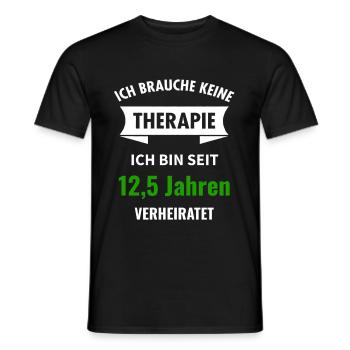 Petersilien Hochzeit 12,5 Jahre Hochzeitstag Idee - Männer T-Shirt - Schwarz - Vorne - AI Model Male 178 light (178cm)