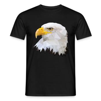 Bald eagle polygon eagle raptor polygon - Men's T-Shirt - black - Front - AI Model Male 178 light (178cm)
