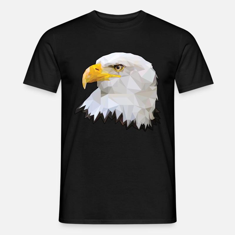 Bald eagle polygon eagle raptor polygon Men’s T-shirt