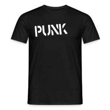 Punk - Männer T-Shirt - Schwarz - Vorne - AI Model Male 178 light (178cm)