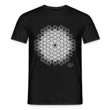 Techno / Trance / Illusion / DREW ART - T-shirt homme - noir - Devant - AI Model Male 178 light (178cm)