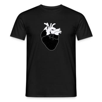 Galactic heart - Men's T-Shirt - black - Front - AI Model Male 178 light (178cm)